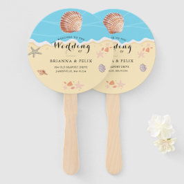 Minimale Blaue Ozean-Sommerhochzeit Fächer