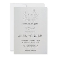 Minimale Blindprägung Baumwoll-Hochzeit