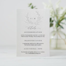 Minimale Blindprägungs-Hochzeit Begleitkarte