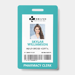 Minimale Blue Border Frame Medical Foto ID & Logo Ausweis