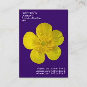 Minimale Blume - Buttercup - Tiefe Violette Visitenkarte