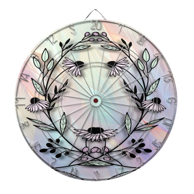 Minimale Blume Dartboard Dartscheibe (vorne)