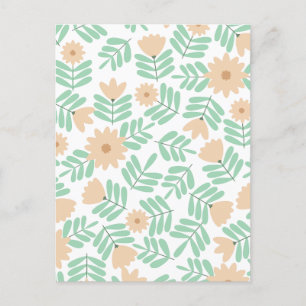 Minimale Blume Feiertagspostkarte