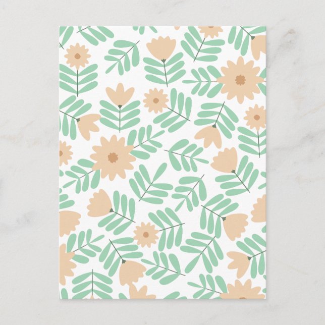 Minimale Blume Feiertagspostkarte (Vorderseite)