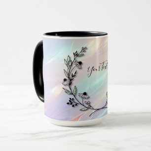 Minimale Blume Kaffee Tasse