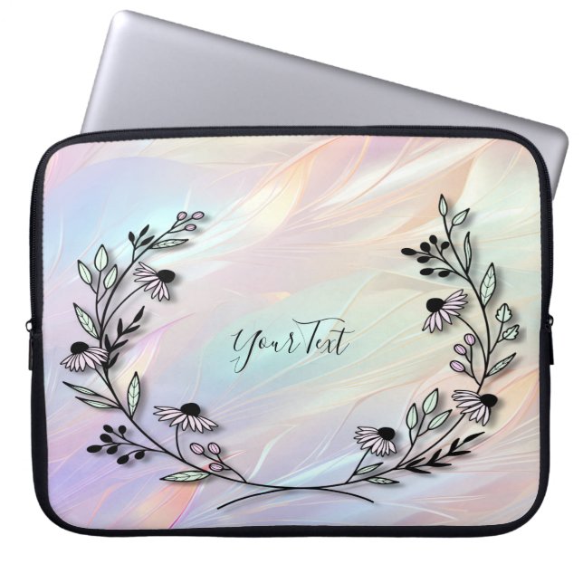 Minimale Blume Laptop-Sieb Laptopschutzhülle (Vorderseite)