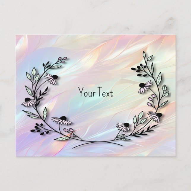 Minimale Blume Postkarte (Vorderseite)