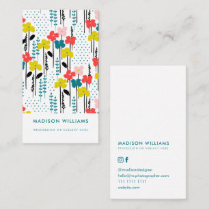 Minimale Blume Stilvolle Trendy Modern Business Ca Visitenkarte