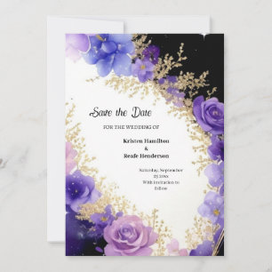 Minimale Blumenhochzeit Sichern Sie die Datumskart Save The Date