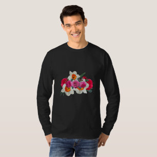Minimale Blumenliniengrafik   Ästhetische Botanik  T-Shirt