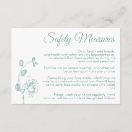 Minimale Blumenorchideen moderne Sicherheitsmaßnah Begleitkarte