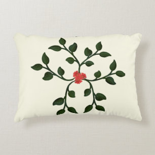 Minimale Blumranke Elegantes botanisches Design Dekokissen