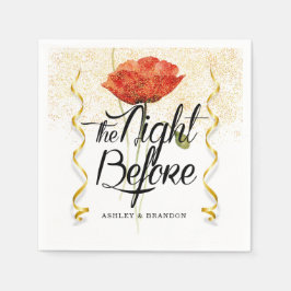 Minimale Blüte Die Nacht vor der Probe Napkins Serviette