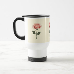 Minimale Blüte Elegantes Minimalistisches Blumen Reisebecher