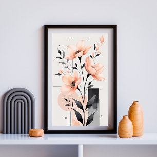 Minimale Blütengeometrie Poster