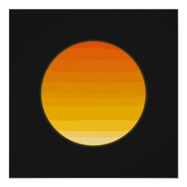 Minimale Boho-Sonnen-Linienkunst | Ästhetischer So Poster (Vorderseite)