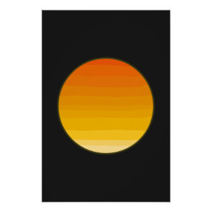 Minimale Boho-Sonnenlinienkunst   Ästhetischer Son Poster