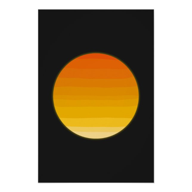 Minimale Boho-Sonnenlinienkunst | Ästhetischer Son Poster (Vorderseite)