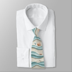 Minimale Boho-Strandmuster Krawatte
