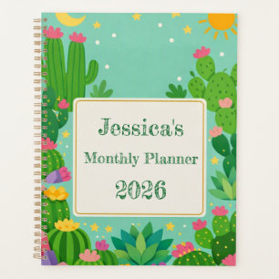 Minimale Boho-Wüsten-Themen-Monatsübersicht Planer