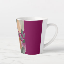 Minimale botanische Blattmuster Milchtasse