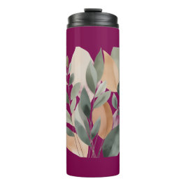 Minimale botanische Blattmuster Thermosbecher