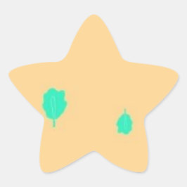 Minimale botanische Design-Aufkleber Stern-Aufkleber