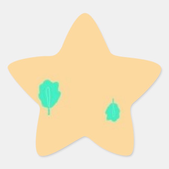 Minimale botanische Design-Aufkleber Stern-Aufkleber (Vorderseite)