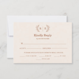 Minimale Botanische Kranzmonographie RSVP Karte