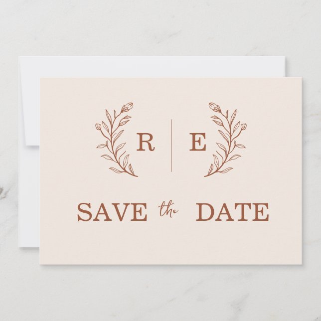 Minimale Botanische Kranzmonographie Save The Date (Vorderseite)