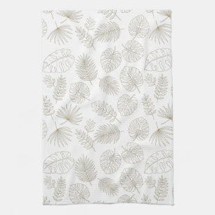 Minimale botanische Line-Art-Muster (5) Geschirrtuch