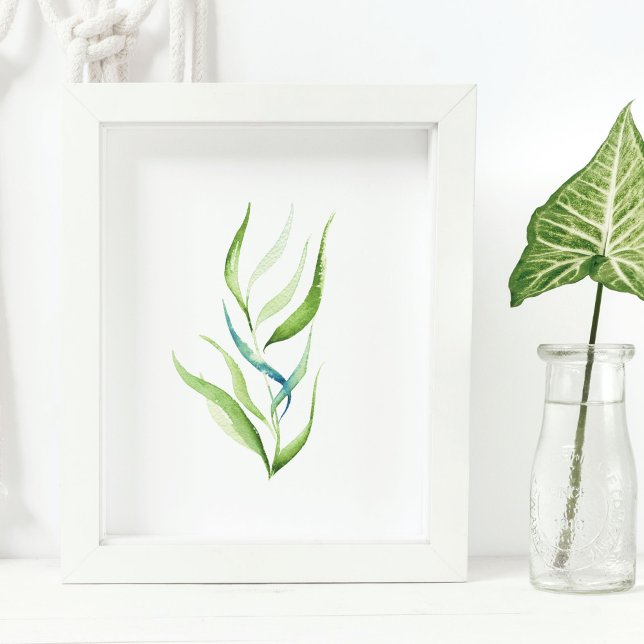 Minimale botanische Pflanze Poster (botanical watercolor art by Victoria Grigaliunas of Do Tell A Belle)