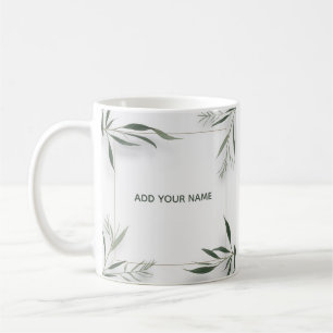Minimale botanische Rahmen-Tasse mit individuellem Kaffeetasse