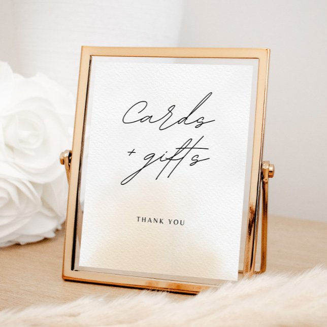 Minimale Brautparty-Karten und Geschenke-Zeichen Poster (Von Creator hochgeladen)