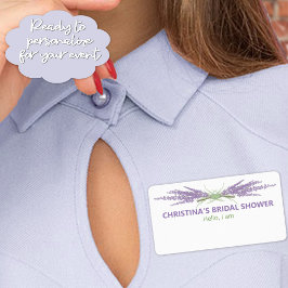 Minimale Brautparty Lavendel Blume Herb Bundles Adressaufkleber