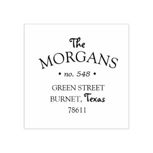 minimale Briefmarke der dekorativen Skriptschrift- Gummistempel