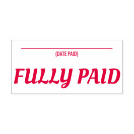 Minimale Briefmarke "VOLLSTÄNDIG BEZAHLT" Kautschu Permastempel