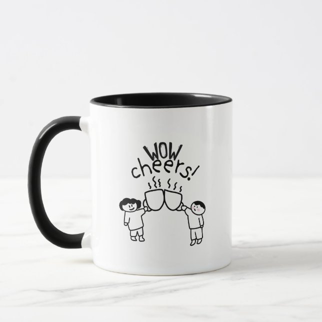 Minimale Bürohumor-Kaffee | Kaffee vor E-Mails Tasse (Links)