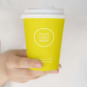 Minimale Business-Logos Pappbecher