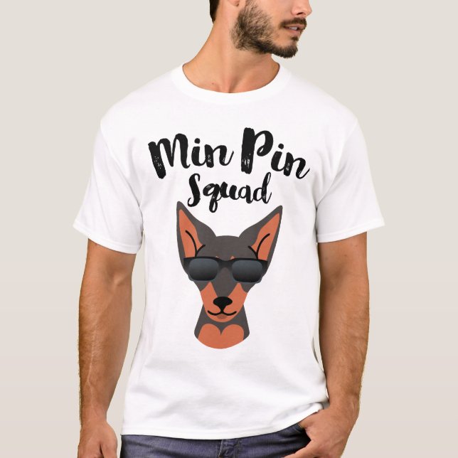 Minimale Button-GruppeminiaturPinscher T-Shirt (Vorderseite)