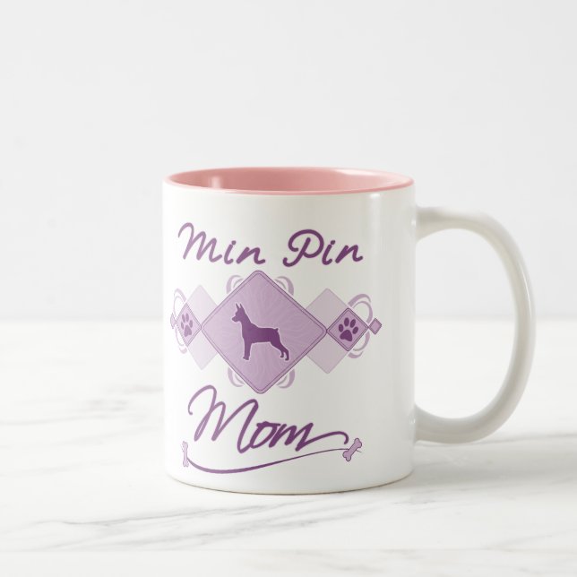 Minimale Button-Mama Zweifarbige Tasse (Rechts)