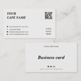 Minimale Café-Kontakt-Treuekarte Visitenkarte