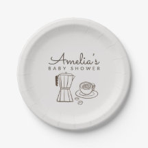 Minimale Café-Themen-Baby-Party