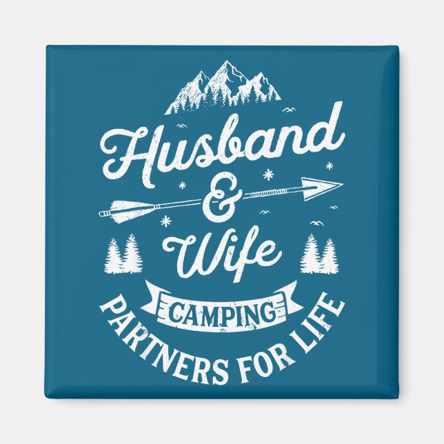 Minimale Campingpartner für Ehepartner Magnet (Vorne)