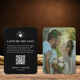 Minimale Capture the Love QR-Code-Schilder Begleitkarte