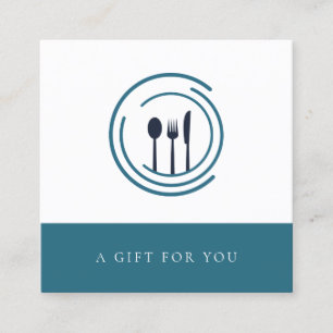 Minimale Catering-Geschenkkarte  Quadratische Visitenkarte
