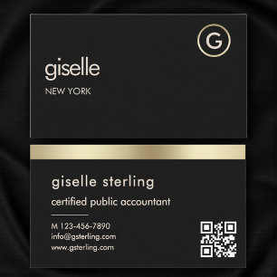 Minimale Certified Public Accountant CPA QR-Code Visitenkarte