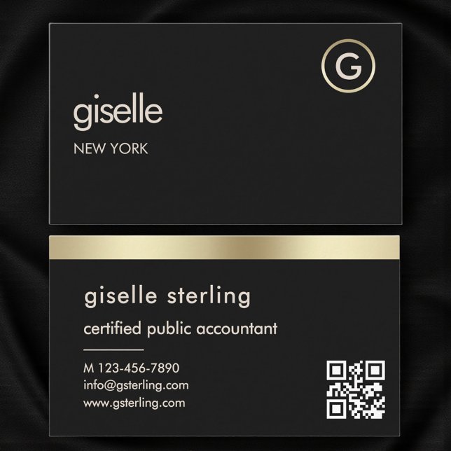 Minimale Certified Public Accountant CPA QR-Code Visitenkarte (Von Creator hochgeladen)
