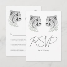 Minimale Cheetah-Hochzeit im eleganten Safari-Stil