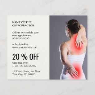 Minimale Chiropraktiker-Flyer Hinterlassen Sie e Flyer